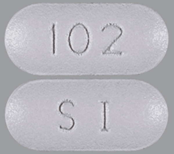 Pill SI 102 Gray Capsule/Oblong is Memantine Hydrochloride