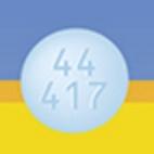 Pill 44 417 Blue Round is Naproxen Sodium