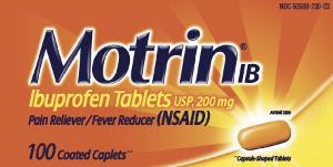 Pill MOT Orange Oval is Motrin IB