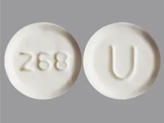 Pill U 268 White Round is Rizatriptan Benzoate (Orally Disintegrating)
