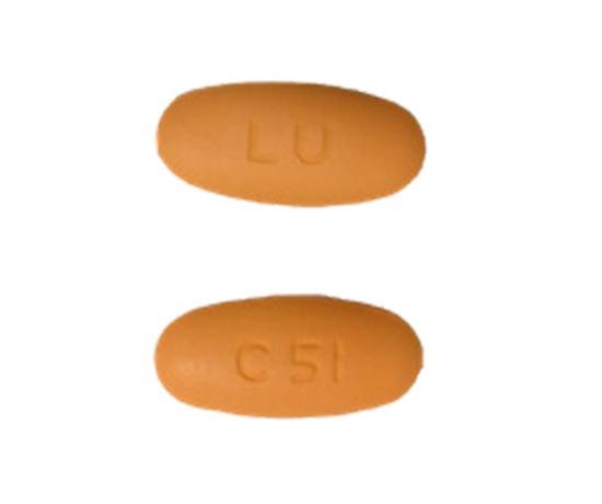 Pill LU C51 Orange Oval is Abacavir Sulfate and Lamivudine