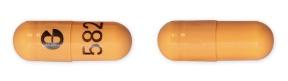 Pill G 582 Orange Capsule/Oblong is Fenofibrate (Micronized)