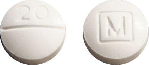 Methylphenidate hydrochloride 20 mg M 20