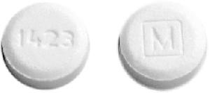Pill M 1423 White Round is Methylphenidate Hydrochloride Extended-Release