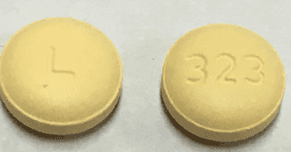 Pill L 323 Yellow Round is Olmesartan Medoxomil