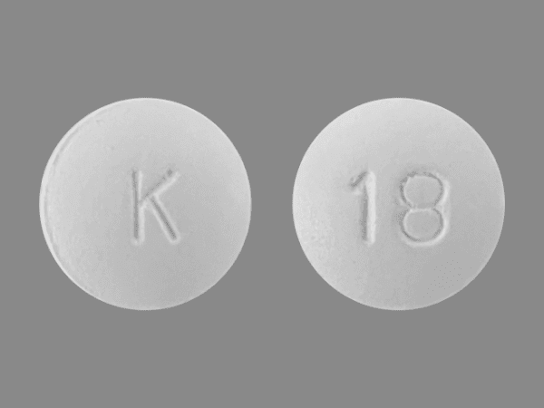 Pill K 18 White Round is Olmesartan Medoxomil