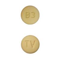 Pill TV B3 Yellow Round is Olmesartan Medoxomil