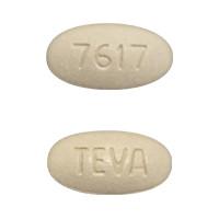 Pill TEVA 7617 Yellow Oval is Hydrochlorothiazide and Olmesartan Medoxomil
