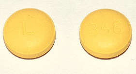 Pill L 346 Yellow Round is Hydrochlorothiazide and Olmesartan Medoxomil