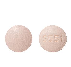 Pill S551 Pink Round is Hydrochlorothiazide and Olmesartan Medoxomil