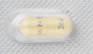 Pill AMNEAL 264 Yellow Capsule-shape is Oseltamivir Phosphate