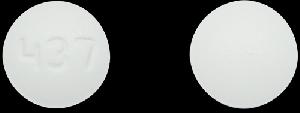 Pill 437 White Round is Olmesartan Medoxomil