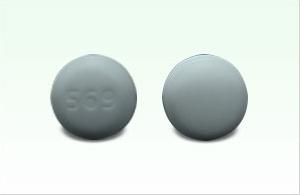 Pill 569 White Round is Acamprosate Calcium Delayed-Release