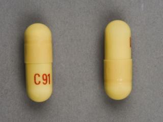 Pill C 91 Yellow Capsule/Oblong is Rivastigmine Tartrate