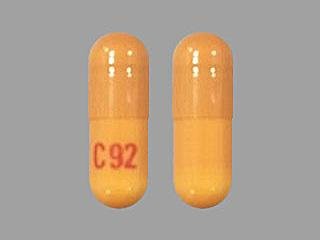 Pill C 92 Orange Capsule/Oblong is Rivastigmine Tartrate