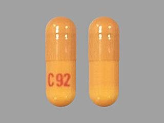 Pill C 92 Orange Capsule/Oblong is Rivastigmine Tartrate