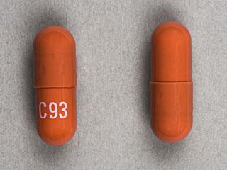 Pill C 93 Red Capsule/Oblong is Rivastigmine Tartrate