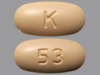 Pill K 53 Yellow Oval is Hydrochlorothiazide and Olmesartan Medoxomil