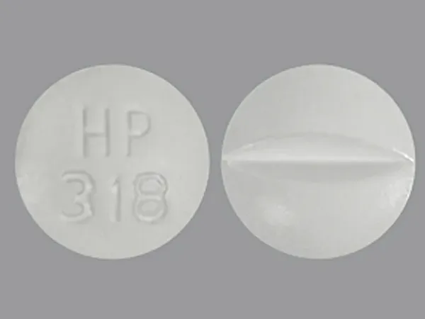 Pill HP 318 White Round is Desmopressin Acetate