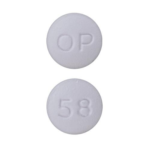 Pill OP 58 White Round is Pitavastatin Calcium