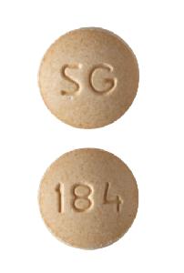 Pill SG 184 Orange Round is Hydralazine Hydrochloride