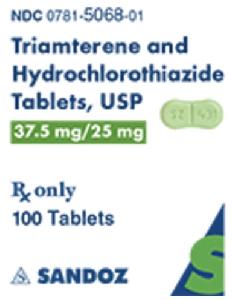 Hydrochlorothiazide and triamterene 25 mg / 37.5 mg SZ 431