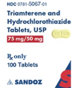 Hydrochlorothiazide and triamterene 50 mg / 75 mg SZ 418