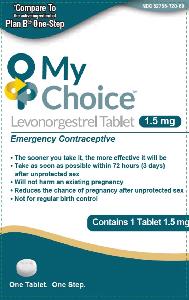 My choice levonorgestrel 1.5mg 718