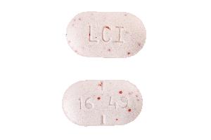 Pill LCI 16 49 Pink Capsule/Oblong is Acetaminophen and Hydrocodone Bitartrate