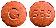 Amlodipine besylate and olmesartan medoxomil 10 mg / 40 mg G 569