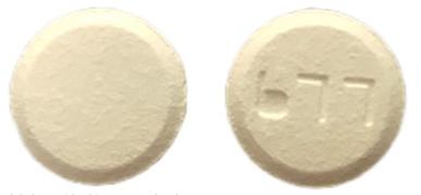 Pill 677 White Round is Mirtazapine (Orally Disintegrating)