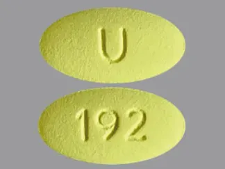 Pill U 192 Yellow Oval is Hydrochlorothiazide and Losartan Potassium