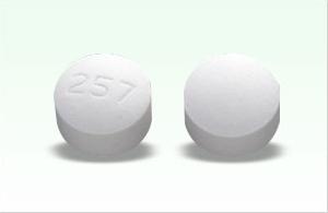 Pill 257 White Round is Oxybutynin Chloride Extended-Release