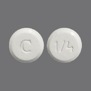 Clonazepam (orally disintegrating) 0.25 mg C 1/4