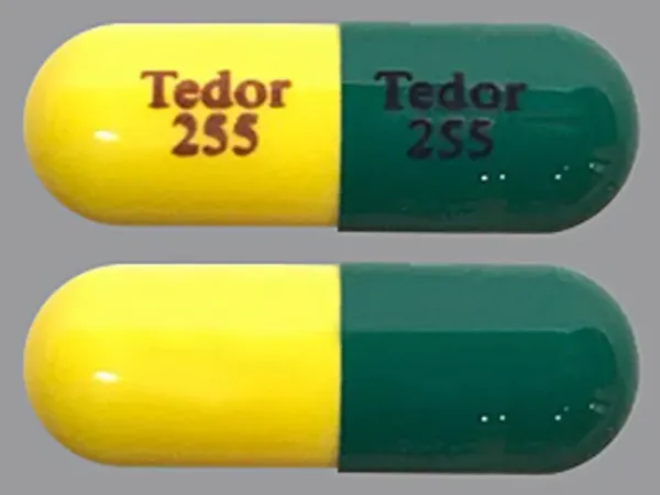 Pill Tedor 255 Tedor 255 Green & Yellow Capsule/Oblong is Acetaminophen, Butalbital and Caffeine