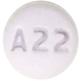Pill A22 White Round is Amlodipine Besylate and Olmesartan Medoxomil