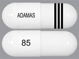 Pill ADAMAS 85 Logo White Capsule/Oblong is Gocovri