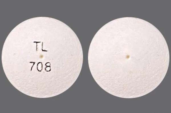 Pill TL 708 White Round is Methylphenidate Hydrochloride Extended-Release