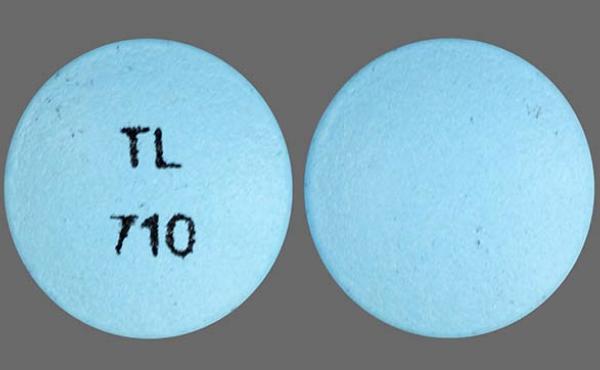 Pill TL 710 Blue Round is Methylphenidate Hydrochloride Extended-Release