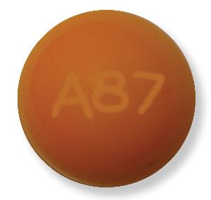 Pill A87 Orange Round is Progesterone