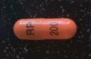 Pill RP 200 Orange Capsule/Oblong is Fenofibrate (Micronized)