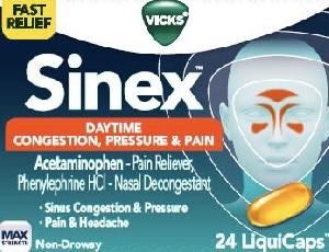 Pill VS DAY is Vicks Sinex Daytime acetaminophen 325 mg / phenylephrine hydrochloride 5 mg