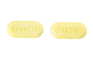 Pill LANNETT 1671 Yellow Capsule/Oblong is Acetaminophen and Oxycodone Hydrochloride