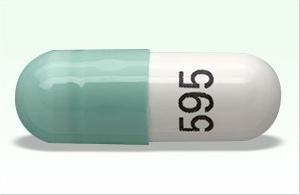 Pill 595 Green & White Capsule/Oblong is Diltiazem Hydrochloride Extended-Release