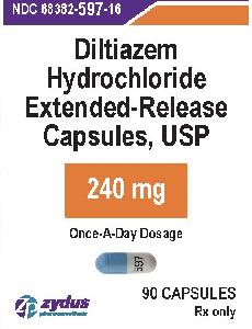 Diltiazem hydrochloride extended-release 240 mg 597