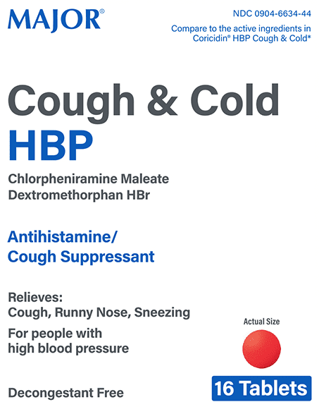 Cough & Cold HBP chlorpheniramine maleate 4 mg / dextromethorphan hydrobromide 30 mg (44 689)