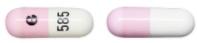 Pill G 585 Pink & White Capsule/Oblong is Aprepitant