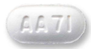 Pill AA 71 White Capsule/Oblong is Ezetimibe and Simvastatin