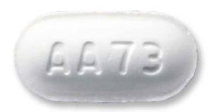 Pill AA 73 White Capsule/Oblong is Ezetimibe and Simvastatin