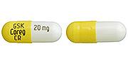 Carvedilol phosphate extended-release 20 mg GSK Coreg CR 20 mg